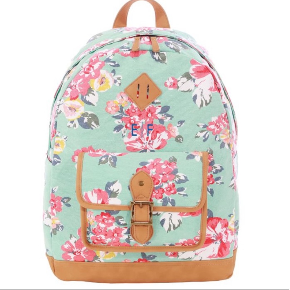 🌿 Pottery Barn Northfield Pastel Bloom Burst Laptop Bag/Backpack
